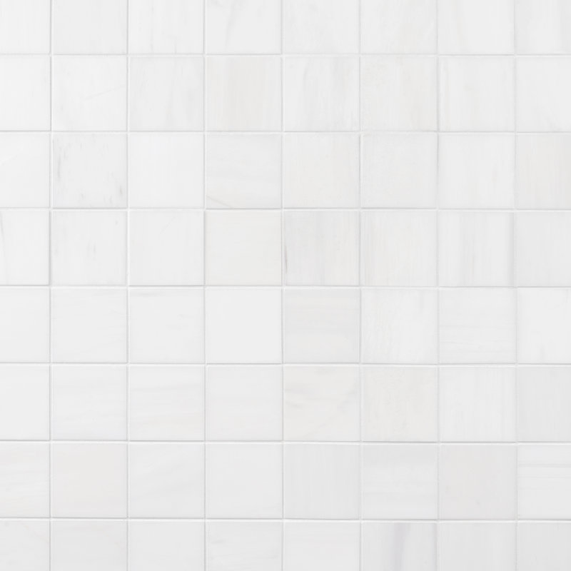 Bianco Dolomite 12 po X 12 po Carrelage mosaïque mural en marbre Honed (1 pied carré / chaque)