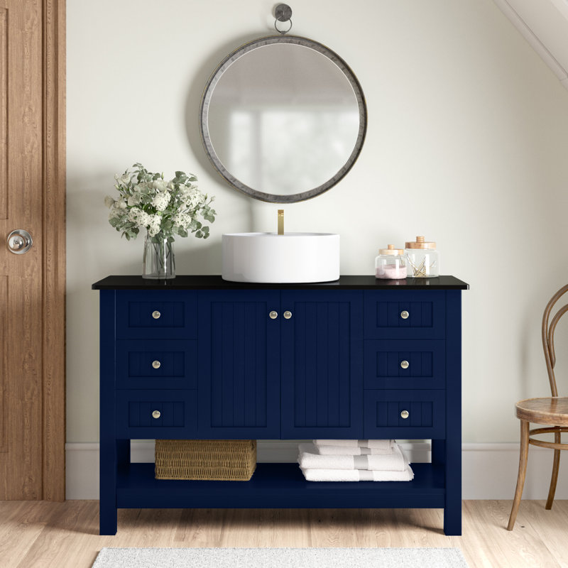 Pierpont 48'' Single Bathroom Vanity, Blue