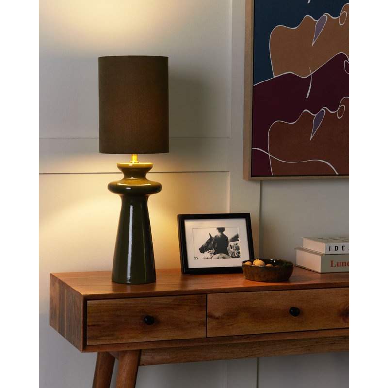 Bozarth Ceramic Table Lamp, Green