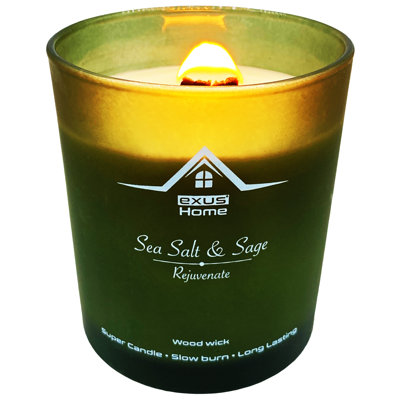 Sea Salt & Sage Scented Jar Candle