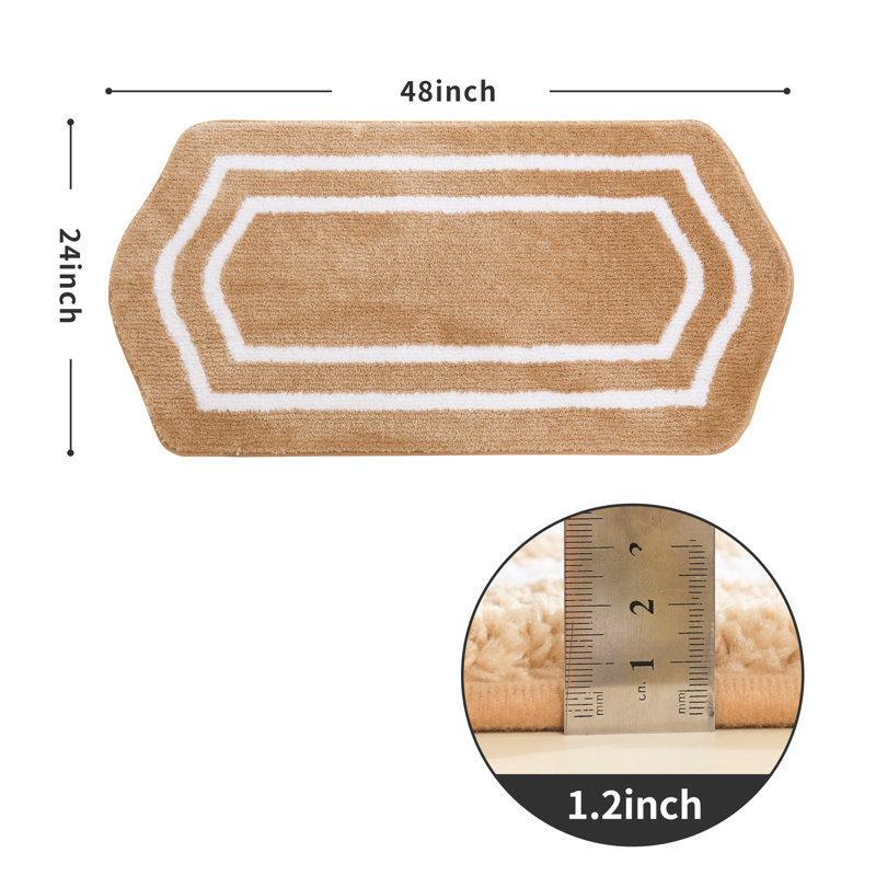 Tapis pour salle de bain Shilyn, Orange, L 24 po x L 48 po