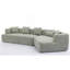 Canapé modulaire, canapé de style minimaliste moderne, rembourré, combinaison libre, tissu de fibre rond, tissu anti-froissement, extension de dimension-20259231