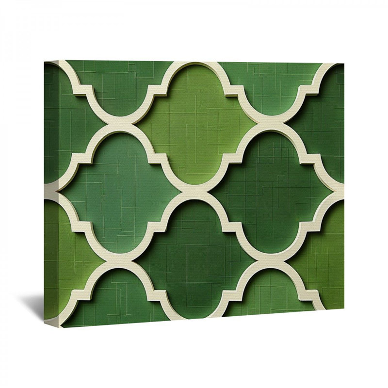 "Quatrefoil" sur toile, H 11 po x l 14 po x P 3 po