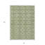 Tapis intérieur / extérieur vert et ivoire lavable 8 pi x 10 pi