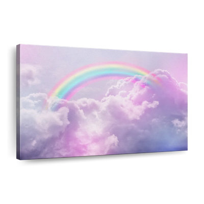 Rainbow On Clouds Canvas Print