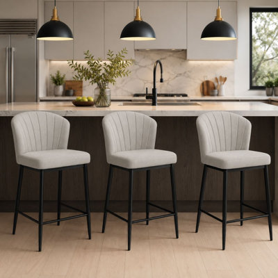 Marlowe Channel-Back Counter Stool – Set of 3