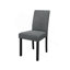 Table de salle à manger grise et noire avec ensemble de chaises