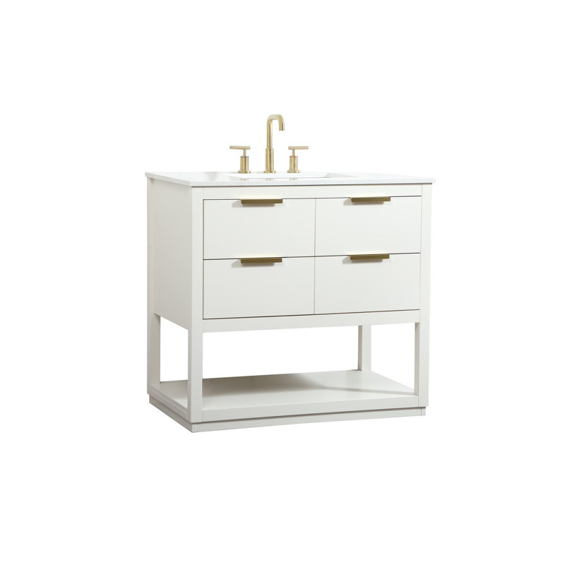 Ensemble de meuble-lavabo simple 36 po Felicity, Blanc