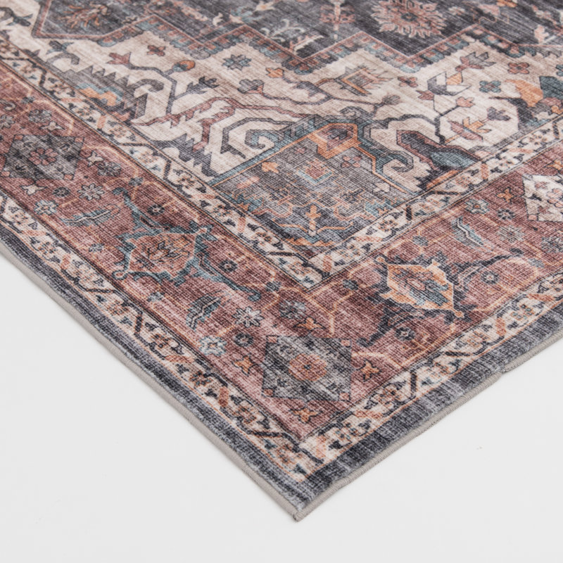 Washable Oriental Indoor Rug, Rectangle 5' x 7'