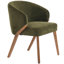 Chaise rembourrée avec pieds en bois-1955839381