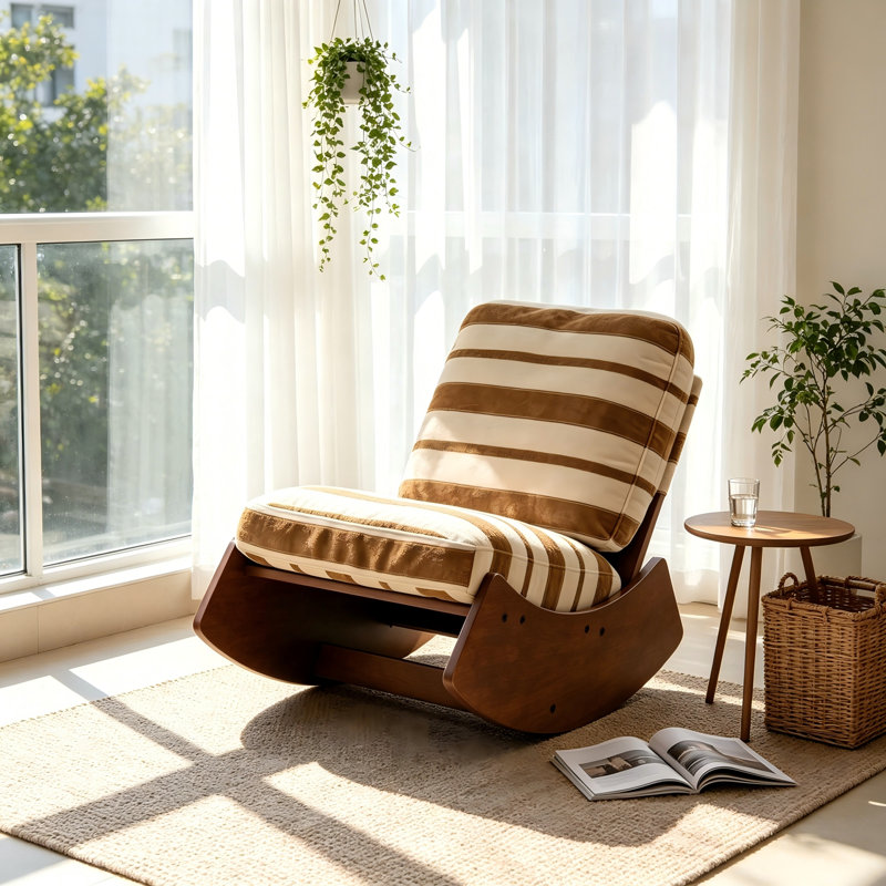 Chaise de lecture rembourrée de haute qualité, structure en bois massif, parfaite pour plusieurs environnements, Yellow