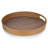 Bamboo Walnut Copper Round Tray 15"