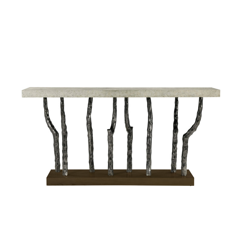 Catallina 68'' Stone Top Console Table, Earth