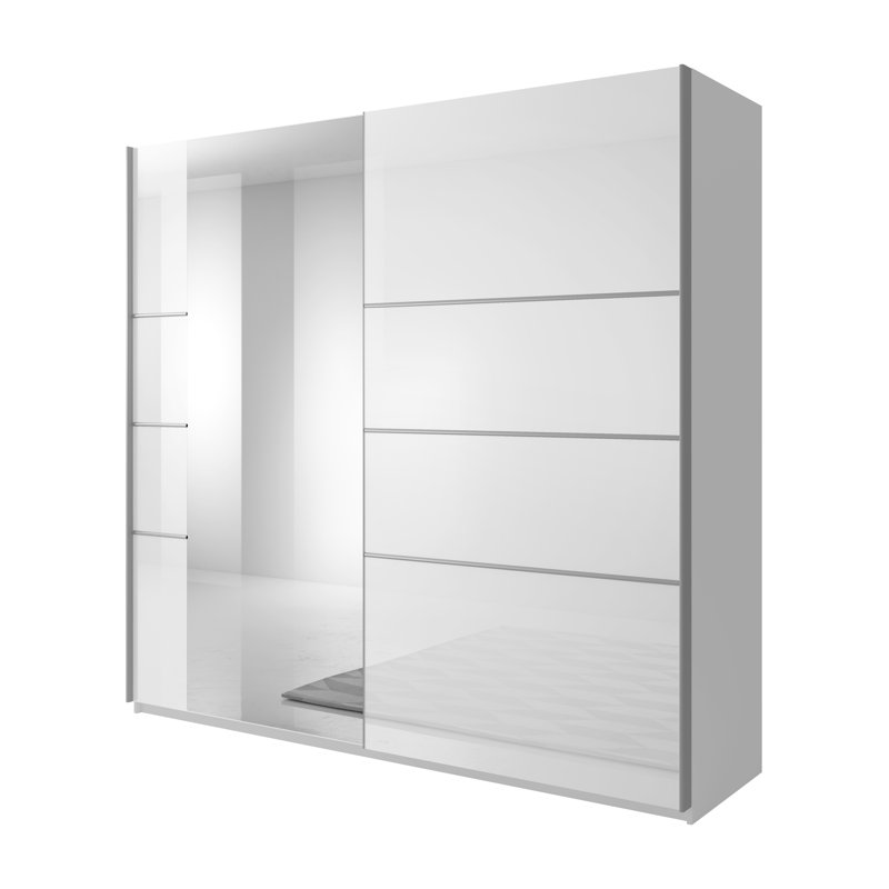 Inishbiggle 2 Door Manufactured Wood Wardrobe, 210cm H x 200cm W x 61cm D