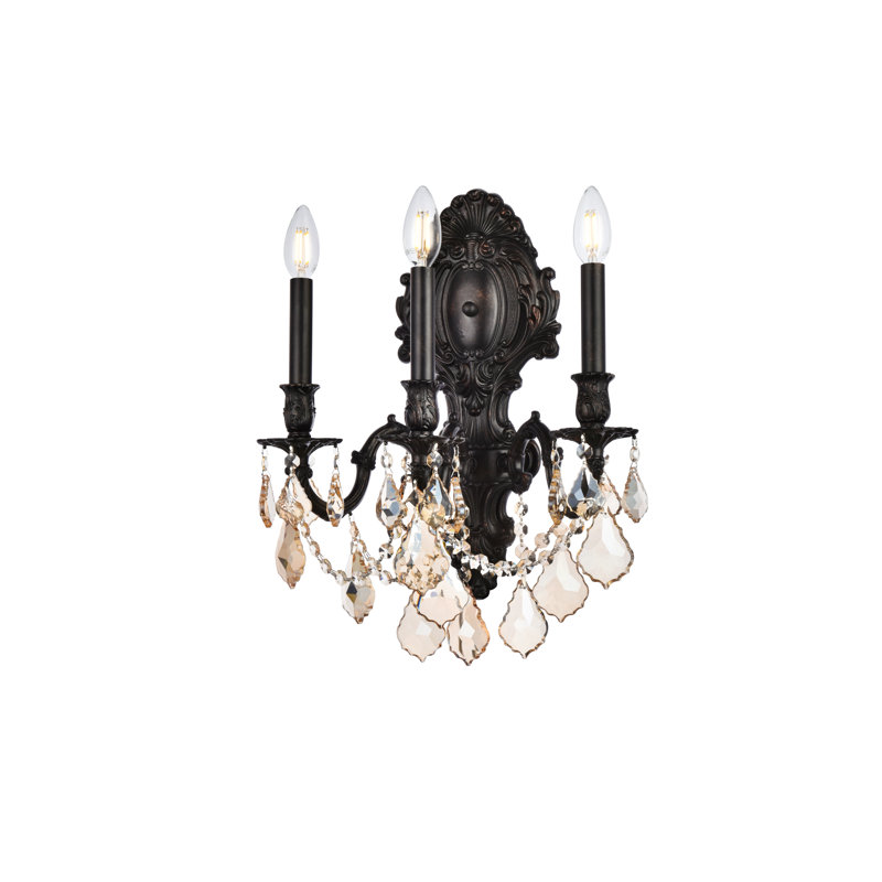 Aadyn Wall Sconce, Dark Bronze, Golden Shadow (Champagne) / Royal Cut