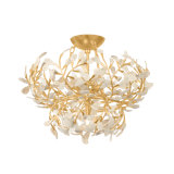 Maybrook Semi Flush in Vintage Gold Leaf