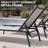 Esko Metal Stacking and Reclining Outdoor Chaise Lounge Set with Side Table-1352365662