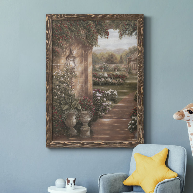 Soirée dans le conservatoire - Peinture sur toile encadrée, H 37,5 po x l 27,5 po x P 1,5 po, Encadré de bois de noyer