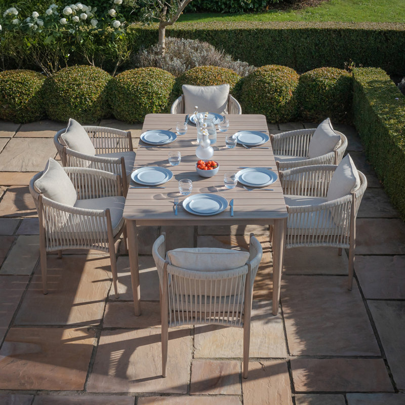 Aniv 6 - Person Patio Dining Set with Rectangular Table