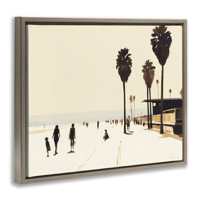  Towards The Sea Scene Framed Floater Canvas Wall Art by Noah Bay