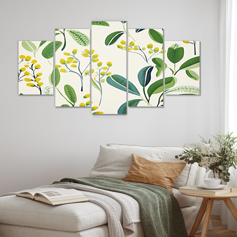 Gratton - Leaves Wall Art Decor 5 Piece