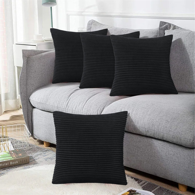 Antonietta Velvet Scatter Cushion Cover, Black