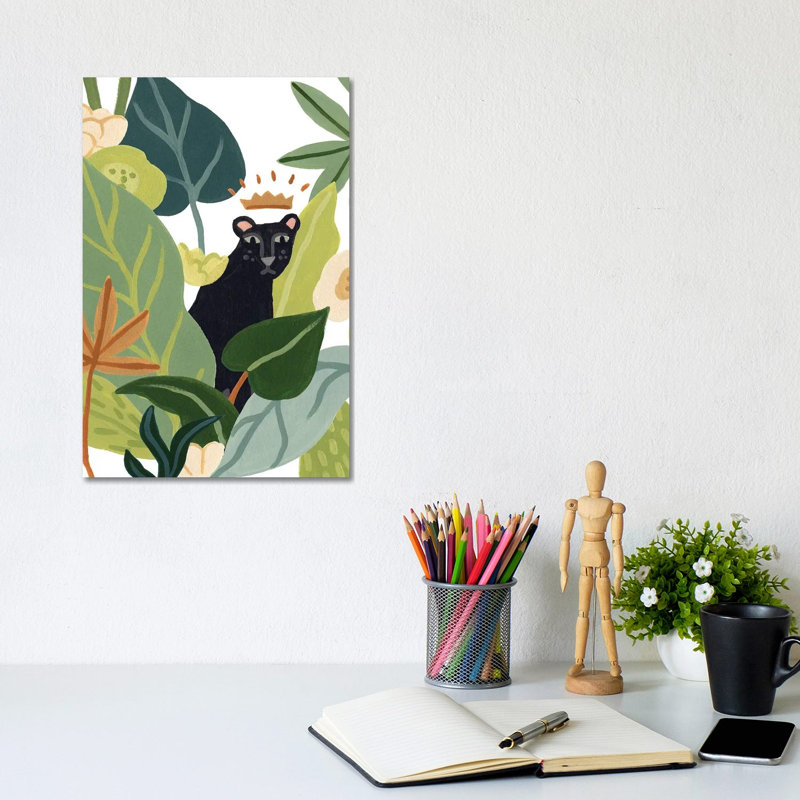 Panther Magic I by June Erica Vess - Wrapped Canvas Painting, 20.32 cm H x 30.48 cm W