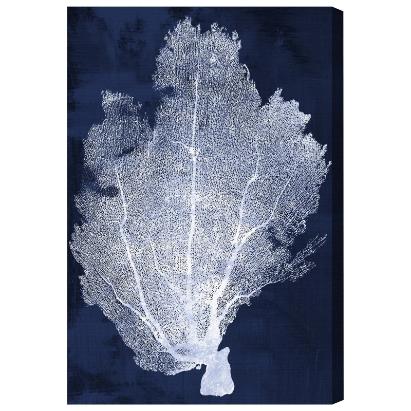 «Coral Fan Cyanorph 2» par Oliver Gal - impression sur toile, H 36 po x l 24 po