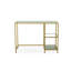 Modern Gold Compact Desk with Space-Saving Shelves-31773248
