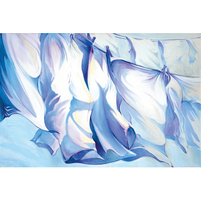 Crisp Breeze Blue - Wrapped Canvas Painting
