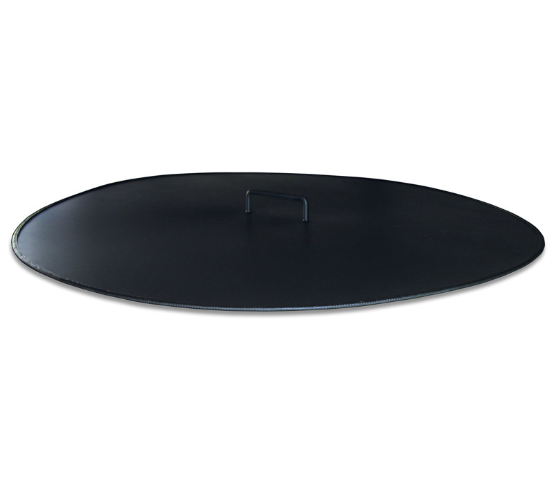 Round Galvanized Steel Fire Pit Lid, 1.5" H x 30" W x 30" D