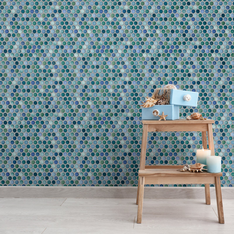 Hudson .80" x .80" Porcelain Penny Round Mosaic Wall & Floor Tile