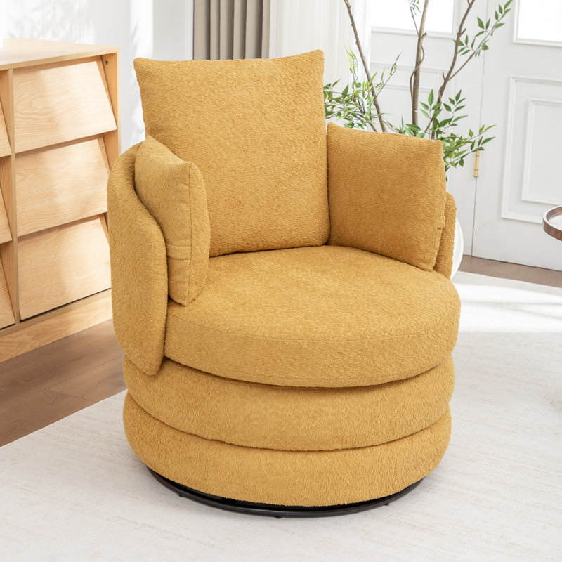 Chaise pivotante Ashyiah, Jaune