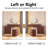 Oil Wax Leather Chic Makeup Table and Vanity Stool Set Premium Faux Leather Vanity Desk with Mirror