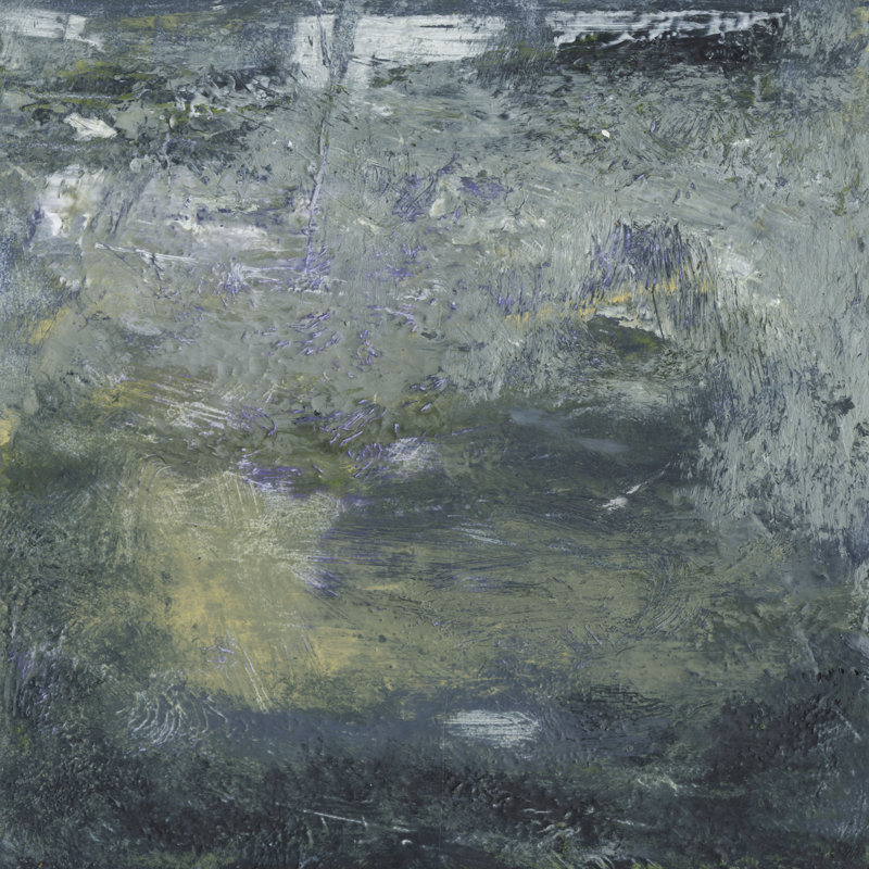Encaustic Tile In Blue IV by Sharon Gordon - Wrapped Canvas Painting, 91cm H x 91cm W x 3.8cm D