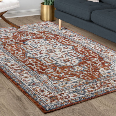 Tapis à poil long en polypropylène / polyester Imani Harlow
