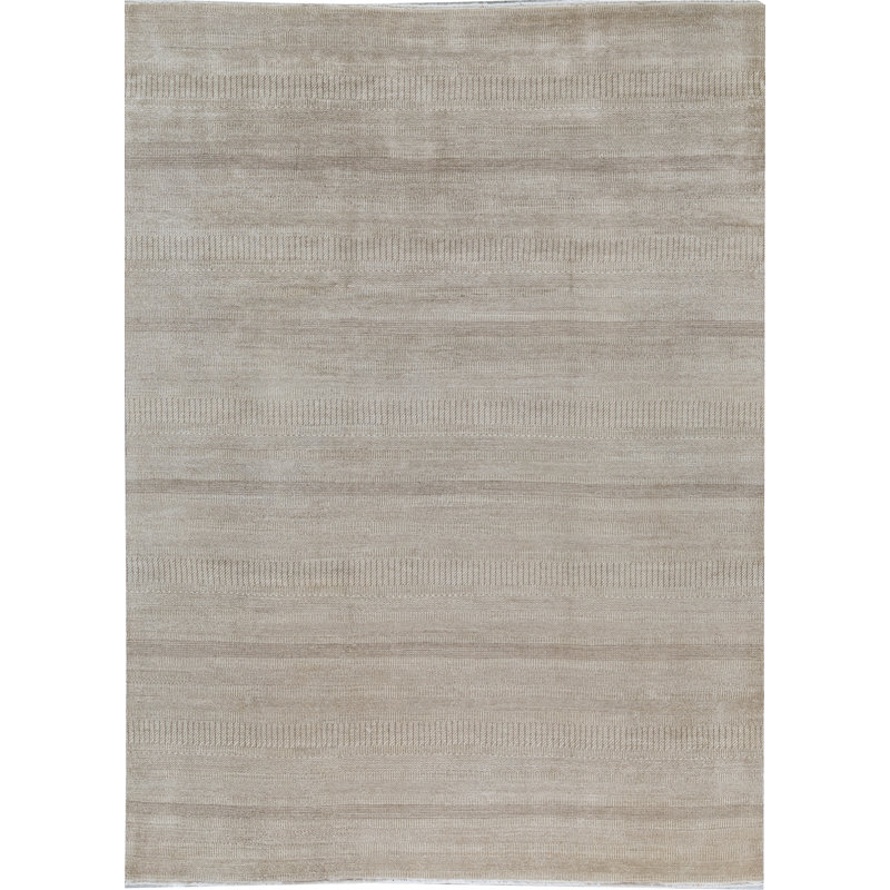 Tapis crème et crème noué à la main de haute qualité