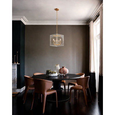 Transitional 8 Light Square Acrylic Pendant