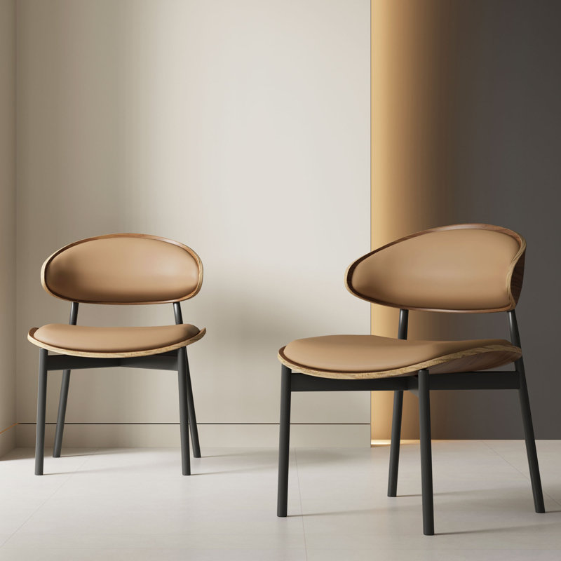 Ensemble de chaises de salle à manger 2 pièces Cathelijn, Brun