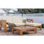 Ensemble de conversation modulaire d'extérieur en bois pour patio 5 pièces avec coussins, finition naturelle et coussins beiges Topmax-1087846507