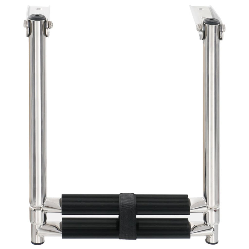 Folding Boarding Ladder 2-Step Stainless Steel Marine Boat Ladder Corrosion-Resistant Foldable Boarding Ladder
