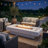 72" Patio Propane Gas Fire Table - 60K BTU, Auto Shut-Off, Weather-Resistant, Stone Texture