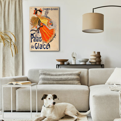 Winston Porter «Palais de Glace» par Vintage Posters, art mural en verre acrylique, 12 po x 16 po