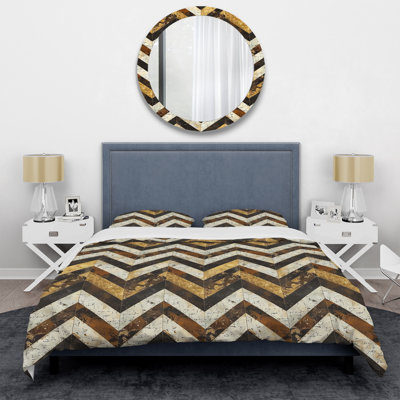 Ensemble de housse de couette Brown Gold