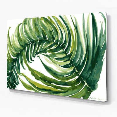 Art mural botanique en métal vert Asplenium