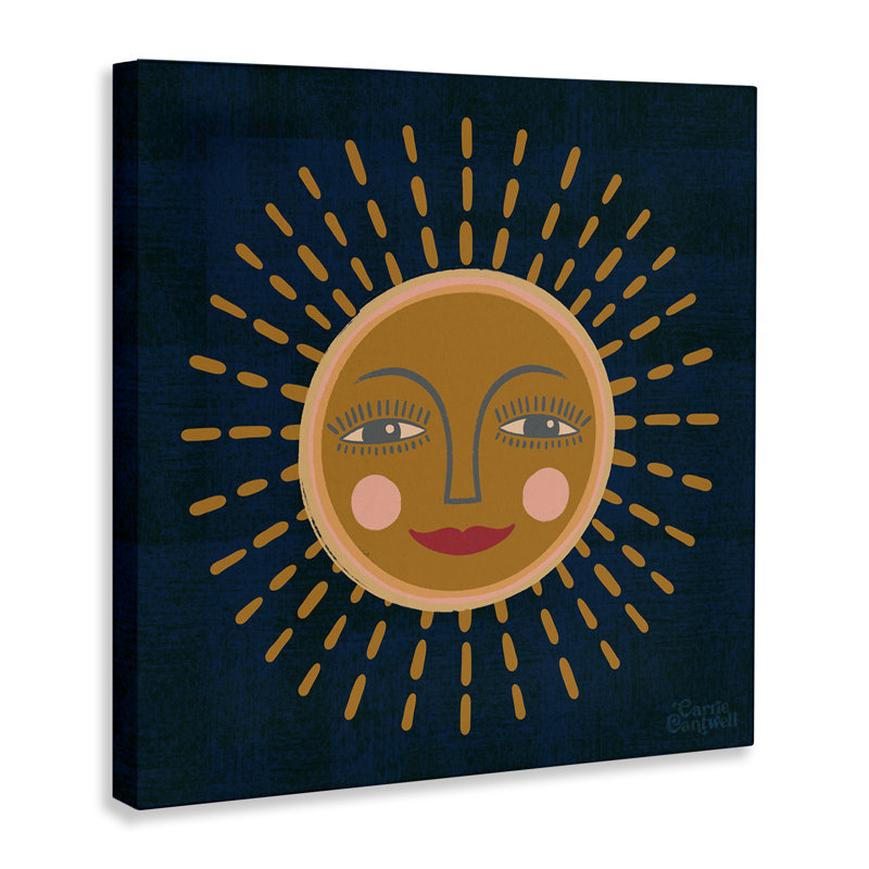 «Boho Smile Sun» par Carrie Cantwell, H 17 po x l 17 po