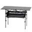 Table de pique-nique pliante en aluminium avec pieds à verrouillage rapide, charnières latérales robustes et hauteur réglable facile à installer, rangement compact