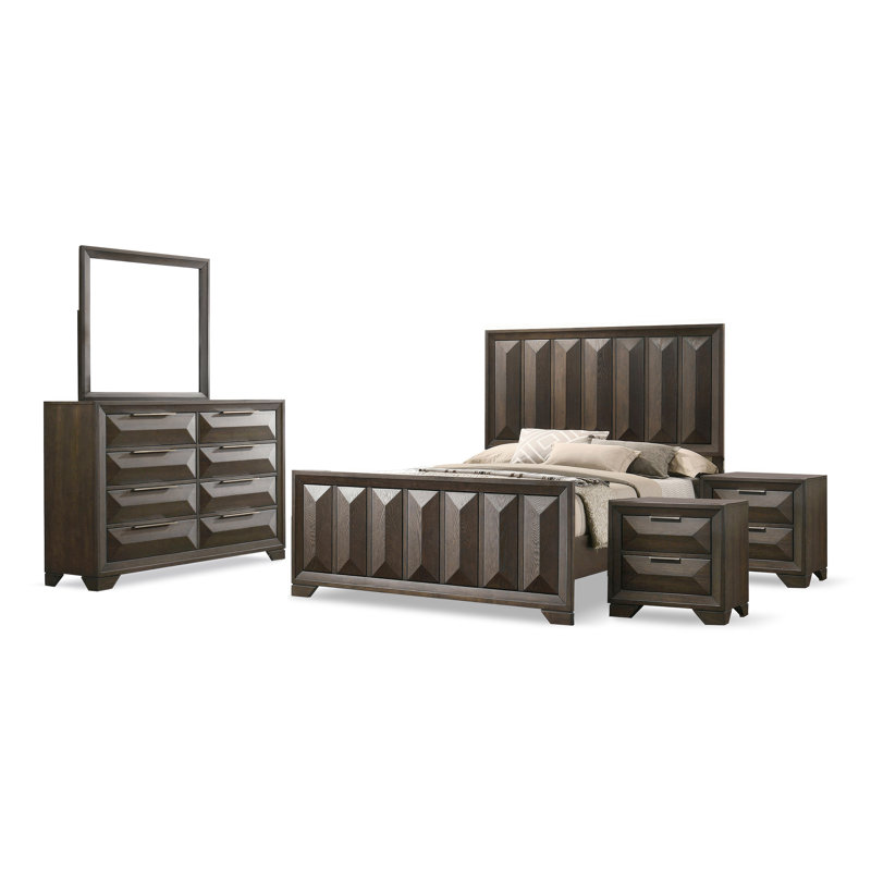 Ensemble de chambre à coucher 5 pièces Fikir, Très grand