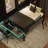 Full Size Gaming Loft Bed with Desk, LED and Shelf, Metal Bed Frame with Mesh Undercarriage Storage-397342640