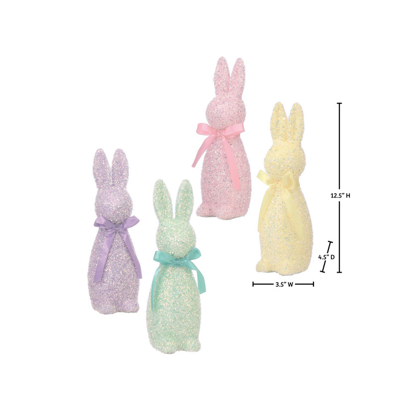 Lapin pailleté irisé 12,5 po